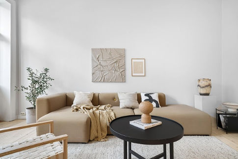 Modern staged living room in a residential property